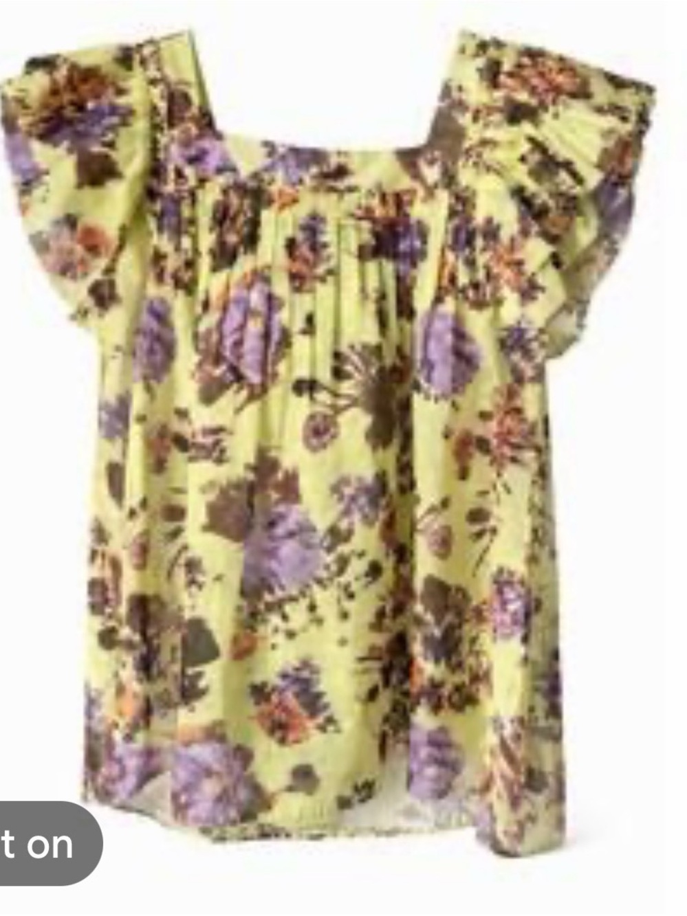 Ulla Johnson  Floral Ruffle Sleeve Blouse